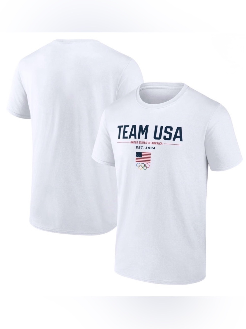 Fanatics Team USA Olympic Graphic White T-Shirt Men’s Medium NWT